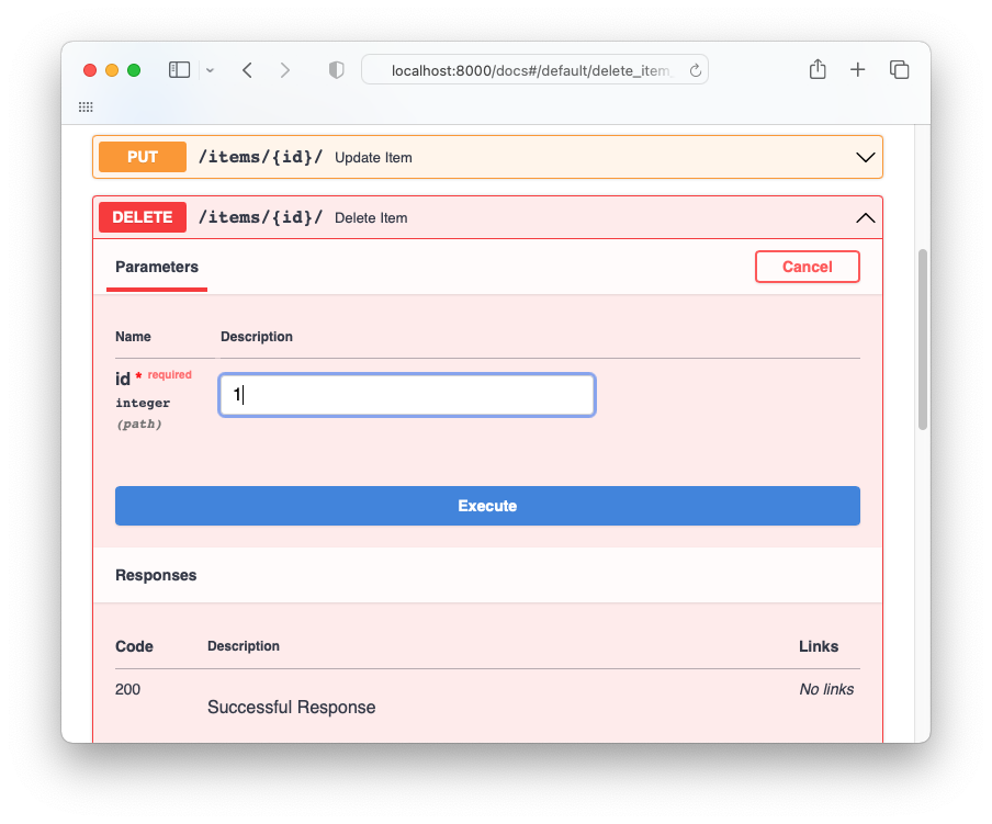 The DELETE request method